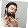 PartyKindom Men Boar Bristle Beard Brush Lightweight Grooming Tool for Facial Hair Care Soft Horsehair for Gentle Styling Travel-friendly Design for Barbers and Home Use view 4