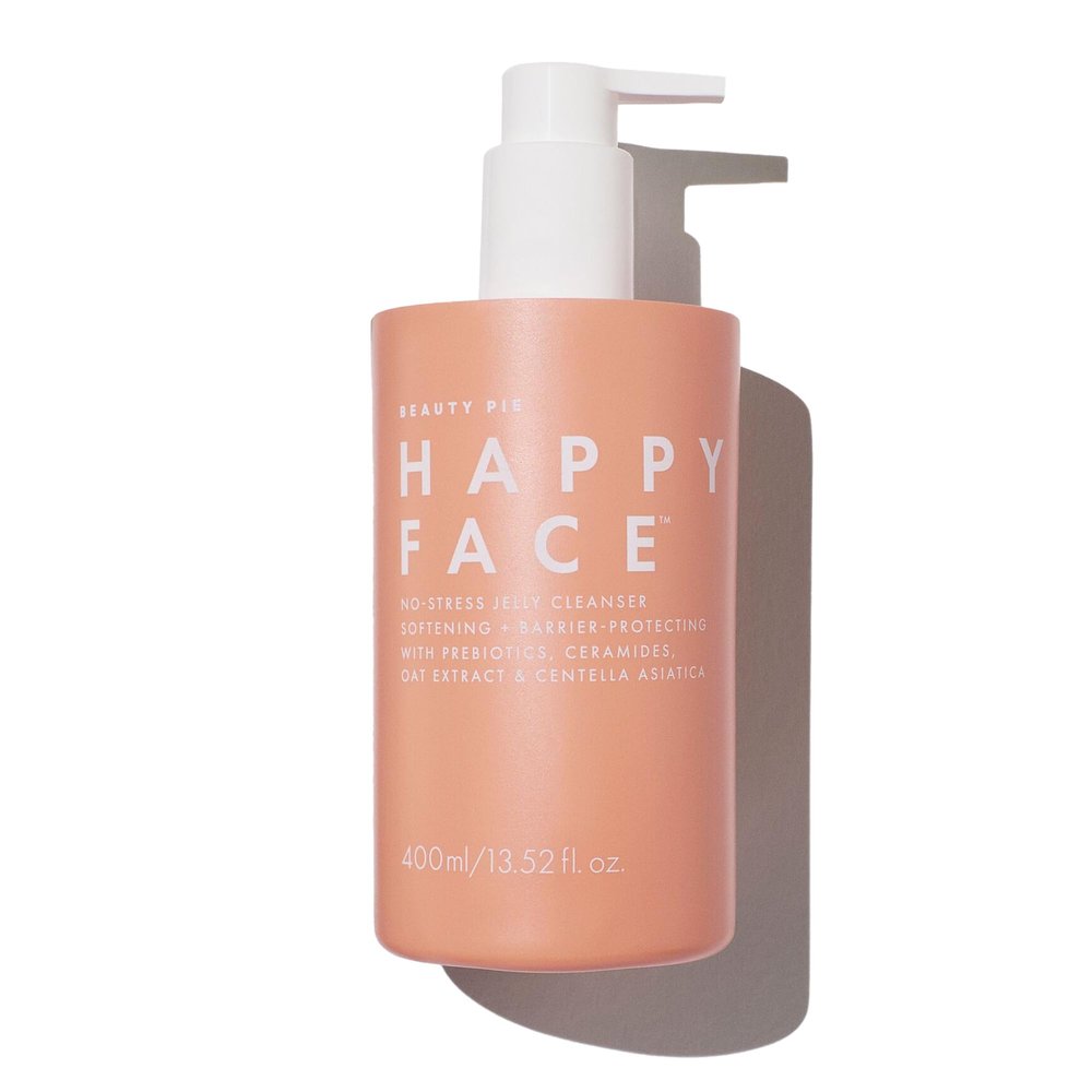 Beauty Pie Happy Face No-Stress Jelly Cleanser  Soothing Aloe, Oat & Rose Gel-Cream for Hydrated, Calm Skin