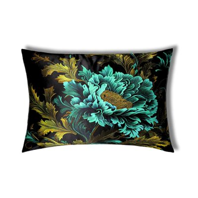 100% Pure Mulberry Silk Pillowcase  Handmade in USA  22 Momme Printed Silk Cover for Hair & Skin  Anti-Frizz, Anti-Aging, Envelope Closure  For Women & Men (Chrysanthemum, Standard)
