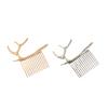 Beaupretty 2pcs Women Antlers Hair Combs Decorative Headdress Accessories Gold Silver for Parties Pageants and Special Occasions Lightweight Comfortable Female Hair Accessories view 1