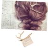 Beaupretty 2pcs Women Antlers Hair Combs Decorative Headdress Accessories Gold Silver for Parties Pageants and Special Occasions Lightweight Comfortable Female Hair Accessories view 2