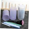 DEARMAMY Adjustable Portable Makeup Brush Storage Cylinder Dustproof Lid PVC Brush Bucket Organizer for Travel for Cosmetic and Tools view 3