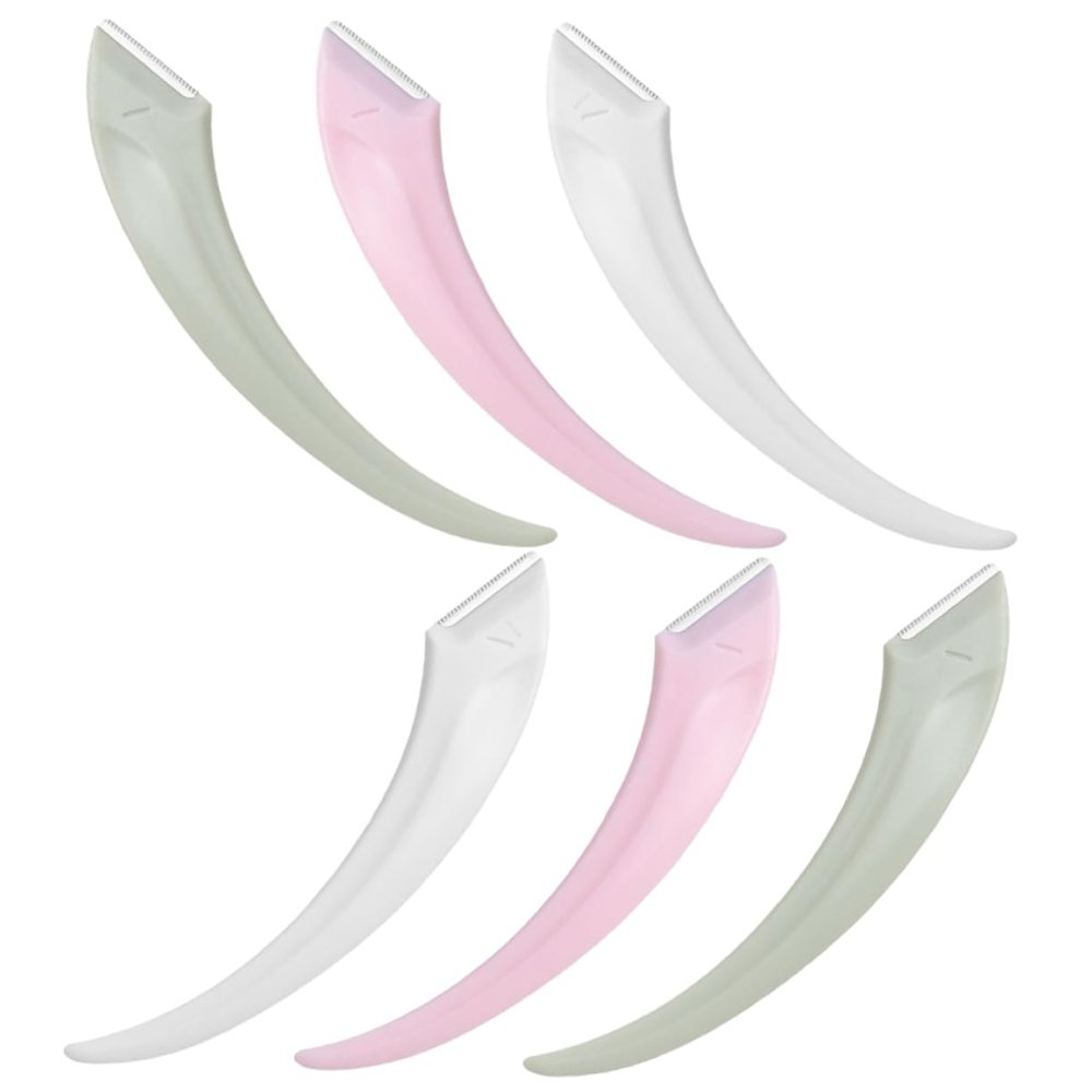 Beaupretty 6pcs Eyebrow Razors Portable Stainless Steel Facial Shaver for Precise Eyebrow Grooming and Lightweight Design for Easy Use and Storage for Beauty and Personal Care
