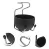 HAKIDZEL Stainless Steel Shaving Tool Set Metal Soap Bowl Stand for Men's Grooming view 4