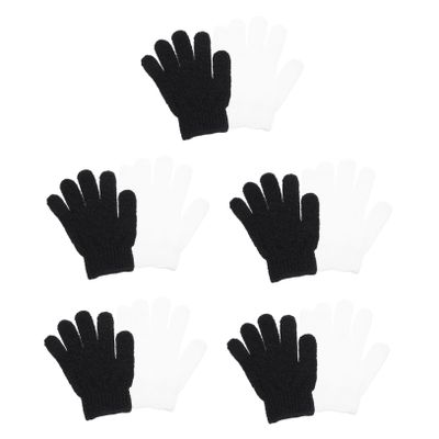 DONFAMDS 10pcs Bath Exfoliating Gloves Five-finger Body Scrubber for Deep Cleaning Skin Cleaning Supply for Home and Dormitory Use