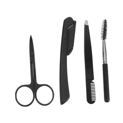 OFFIGAM 1 Set Eyebrow Shaping Kit Scissors Tweezers Brush and Razor for Precision Grooming and Styling for Daily Makeup Maintenance and Home Use