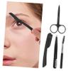 OFFIGAM 1 Set Eyebrow Shaping Kit Scissors Tweezers Brush and Razor for Precision Grooming and Styling for Daily Makeup Maintenance and Home Use view 3
