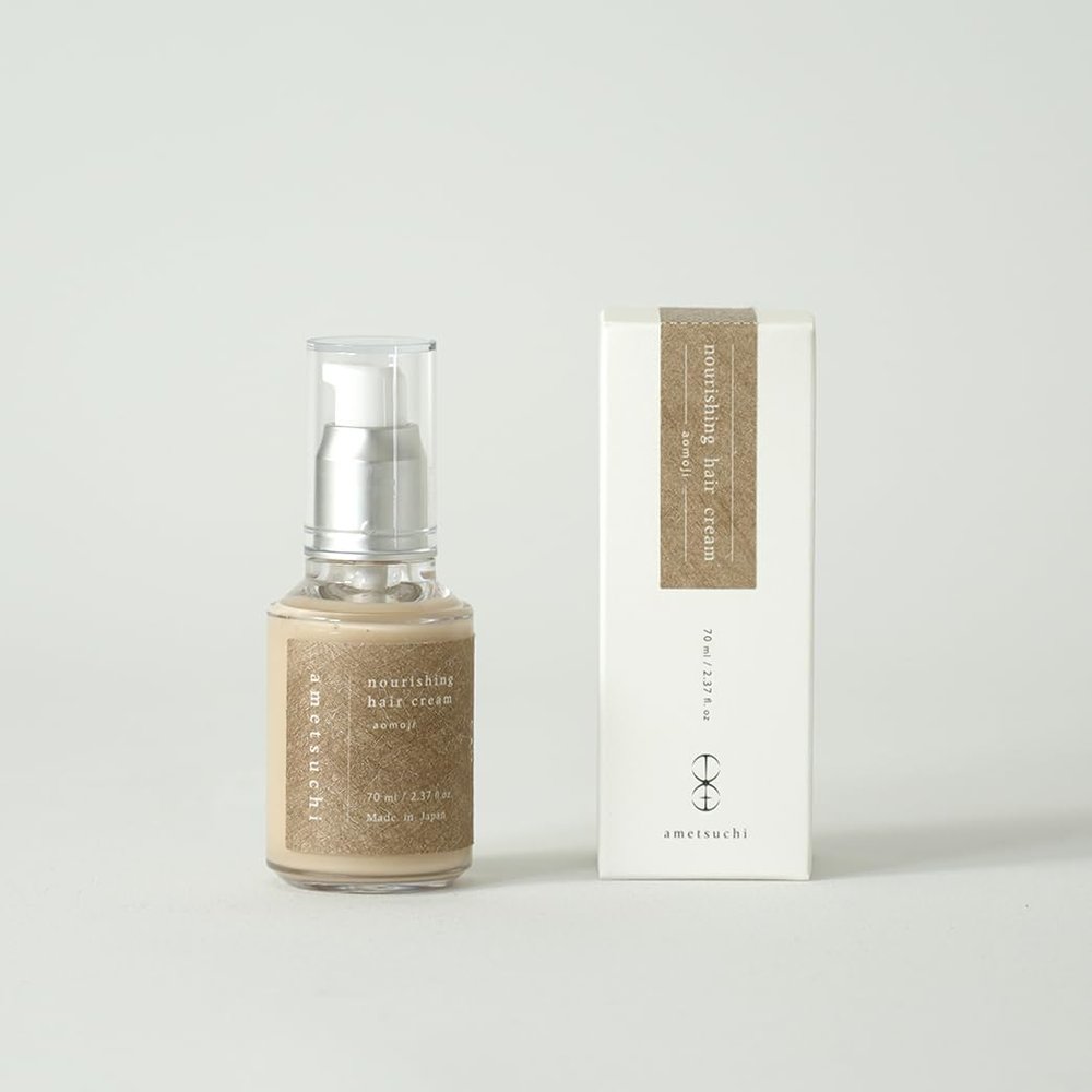 ametsuchi Nourishing Hair Cream with Hinoki-Damage Care, Heat Protection, UV Damage Care, Made in Japan