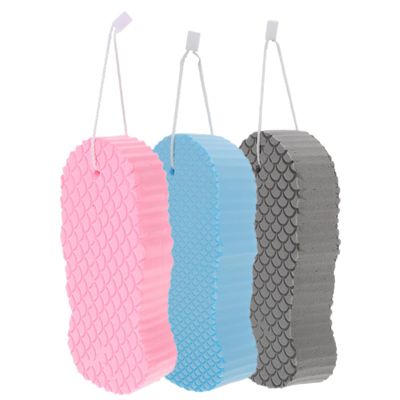 SAFIGLE 3D Baby Bath Sponges Set of Exfoliating Shower Sponges for Kids Gentle Body Scrubbers for Bathing