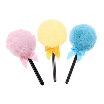 BIUDECO 3pcs Lollipop Handle Powder Puff Reusable Velour Cosmetic Tools for Easy Makeup Application Chic Design for Loose Powder Colors Included