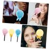 BIUDECO 3pcs Lollipop Handle Powder Puff Reusable Velour Cosmetic Tools for Easy Makeup Application Chic Design for Loose Powder Colors Included view 4