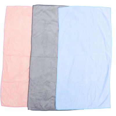 FELTECHELECTR 3pcs Coral Fleece Absorbent Washcloths for Travel Face Washing Bathing Skin Friendly Lightweight Soft Texture for Cleansing and Makeup Removal