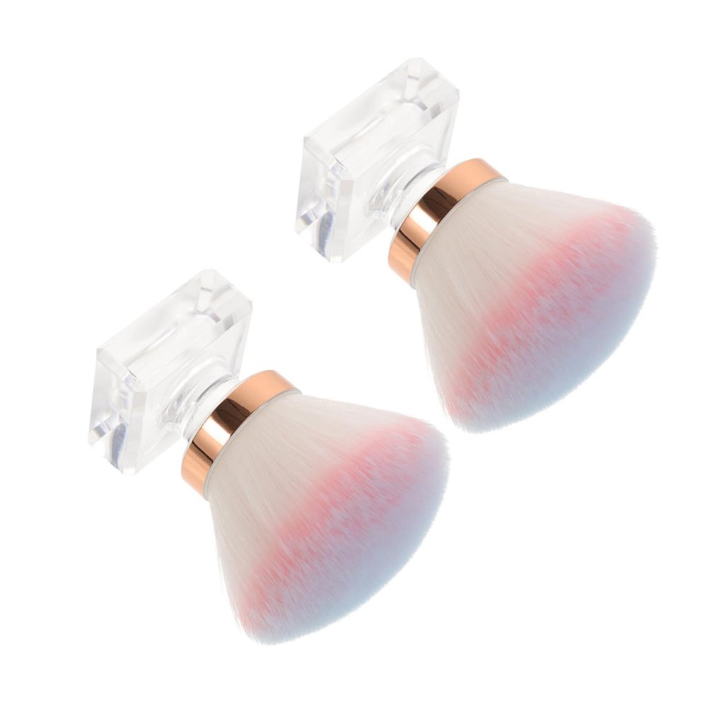 FRCOLOR 2pcs Nail Brush Applicators Small Fingernail Brush Cleaner for Nail Art Pedicure Supplies