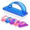 Cabilock 6Pcs Large Plastic Handle Fingernail Cleaning Brush Set Nail Dust Remover Tools for Manicure and Pedicure for Home Use and Salon Quality view 3