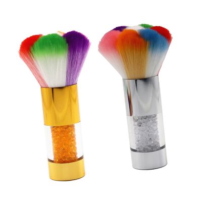 Beaupretty 2 Pcs Diamond Handle Nail Dust Brush Set Soft Bristles Nail Cleaner for Makeup and Blush Application Cosmetic Cleaning Brush for Professional Use