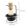 DEARMAMY 1 Set Shaving Brush with Stand Soft Bristles Shaving Cup Ergonomic Design for Traditional Beard Grooming view 3