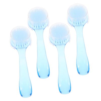 Beaupretty 4pcs Nail Cleaning Tool Round Head Nail Brush Cover Compact and Lightweight Manicure Dust Brush for Salon and Home Use and Material