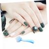 Beaupretty 4pcs Nail Cleaning Tool Round Head Nail Brush Cover Compact and Lightweight Manicure Dust Brush for Salon and Home Use and Material view 2