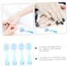 Beaupretty 4pcs Nail Cleaning Tool Round Head Nail Brush Cover Compact and Lightweight Manicure Dust Brush for Salon and Home Use and Material view 3