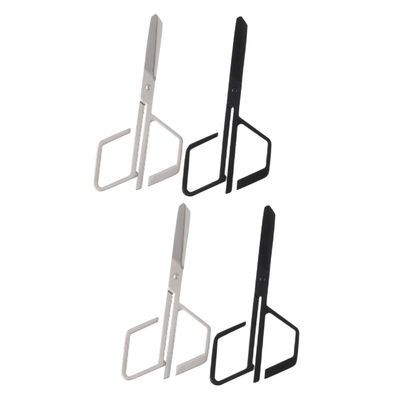 DEARMAMY 2sets Manual Nose Hair Scissors Stainless Steel Trimming Tools for Eyebrows and Nose Hair Grooming Portable and Durable Skin Friendly Design 2pcs*2