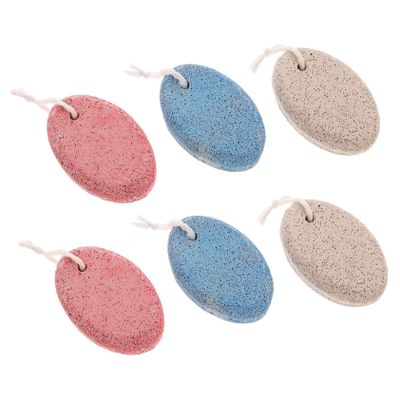 ELAYARD 6pcs Double-Sided Pumice Stones for Feet Callus Remover Exfoliating Foot File Set for Home and Salon Pedicure Care