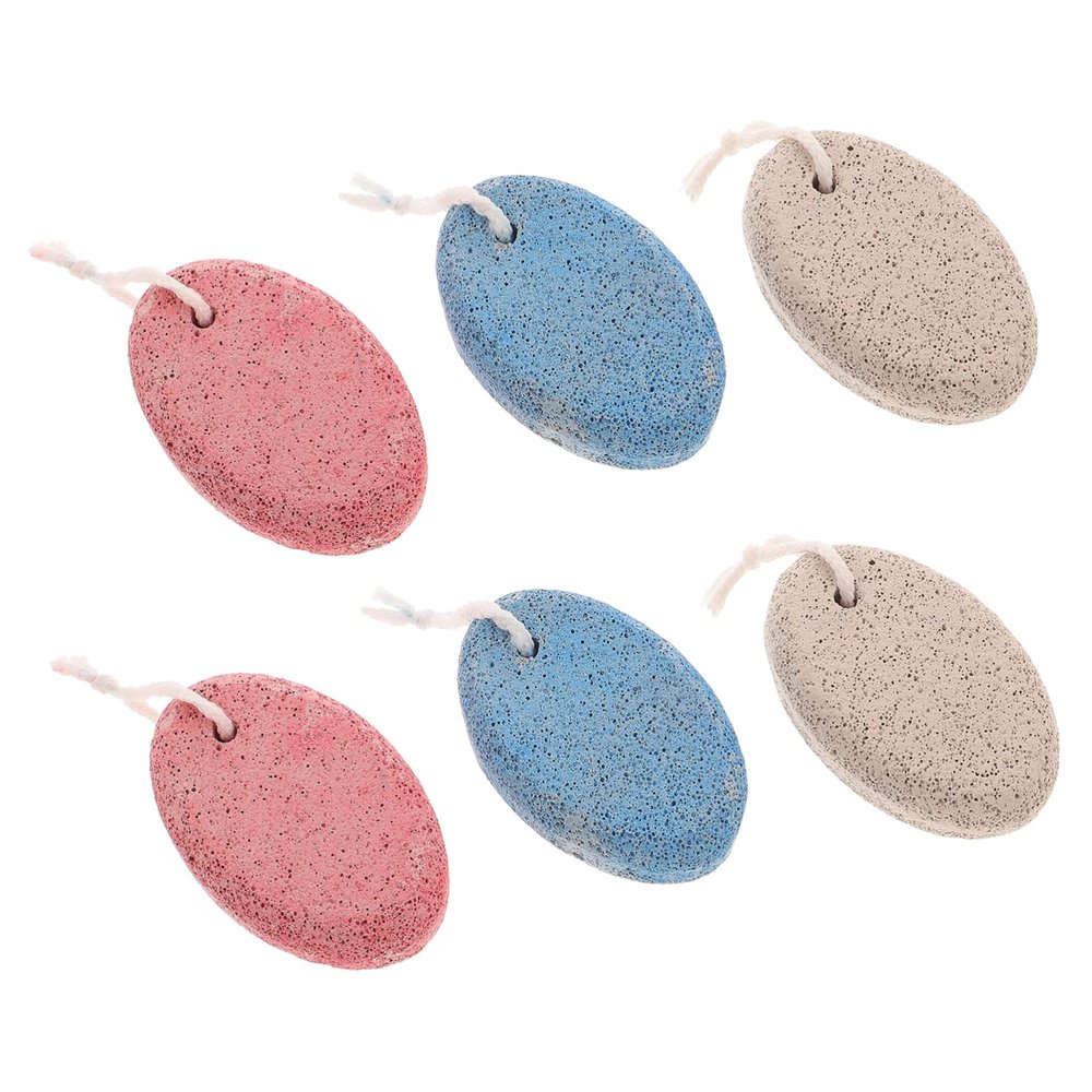 ELAYARD 6pcs Double-Sided Pumice Stones for Feet Callus Remover Exfoliating Foot File Set for Home and Salon Pedicure Care