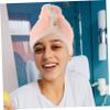 CALLARON Coral Fleece Hair Drying Hat Double Layer Water Absorption Towel Portable Hair Wrap Button for Women for Shower view 3