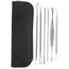 DEARMAMY 1 Set Portable Blackhead Removal Tool Facial Care Kit with Non Slip Handle Lightweight Convenient for Daily Blemish Care and Skin Cleaning view 1