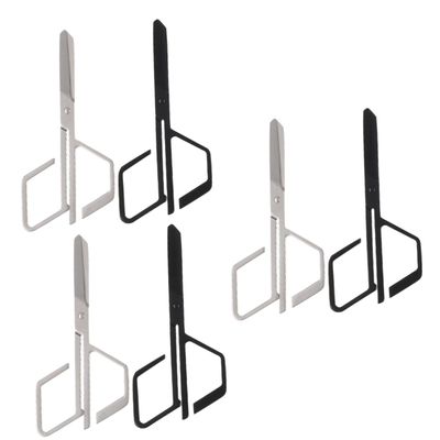 DEARMAMY 3sets Stainless Steel Nose Hair Scissors for Men Manual Trimming Tools for Nose Hair Beard Eyebrow Grooming Lightweight Portable Design Includes Scissor 2pcs*3