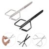 DEARMAMY 3sets Stainless Steel Nose Hair Scissors for Men Manual Trimming Tools for Nose Hair Beard Eyebrow Grooming Lightweight Portable Design Includes Scissor 2pcs*3 view 2