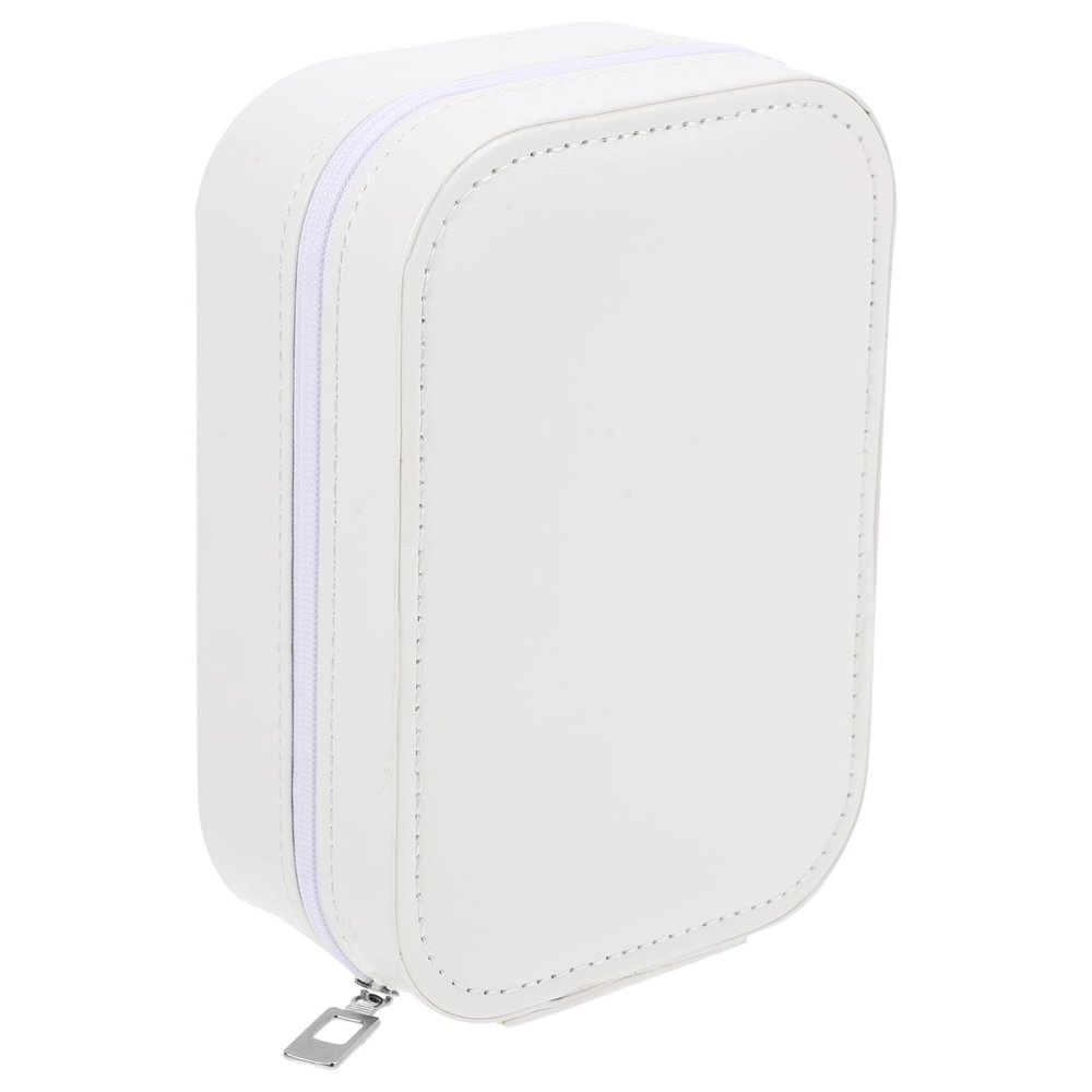 Beaupretty Travel Makeup Case with Lighted Mirror Portable Makeup Organizer for Outdoor Use Small Durable Faux Design for Storing Cosmetics and