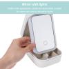 Beaupretty Travel Makeup Case with Lighted Mirror Portable Makeup Organizer for Outdoor Use Small Durable Faux Design for Storing Cosmetics and view 3