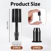 27Pcs 3ML Empty Mascara Tube, Empty Mascara Tube and Wand Glass, with Brush Rubber Inserts for Home and Travel, Mini 3ML Makeup Containers for Eyelash Serum, Mascaras, Castor Oil and Lip Gloss(Black) view 2