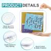 Hoolerry 4 Pcs Hard Clear Zipper Case Makeup Bags Plastic Pencil Pouch Transparent Storage Box Containers for Cosmetics, Snacks, Building Blocks, Puzzles(White,13.8 x 11.8 x 2 in) view 3