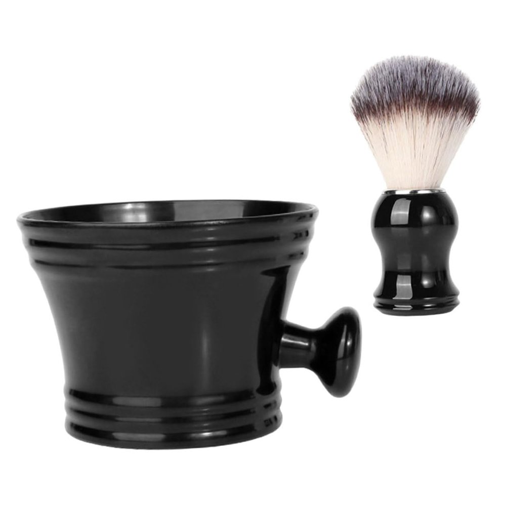 FRCOLOR Men's Beard Shaving Brush Shaving Bowl and Brush Gentle Beard for Men Home Grooming Kit Accessories