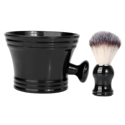 SHERCHPRY Beard Brush for Men Barber Brush Shaving Kit Multi-use Grooming Kit Reusable Plastic for Men's Beard Care