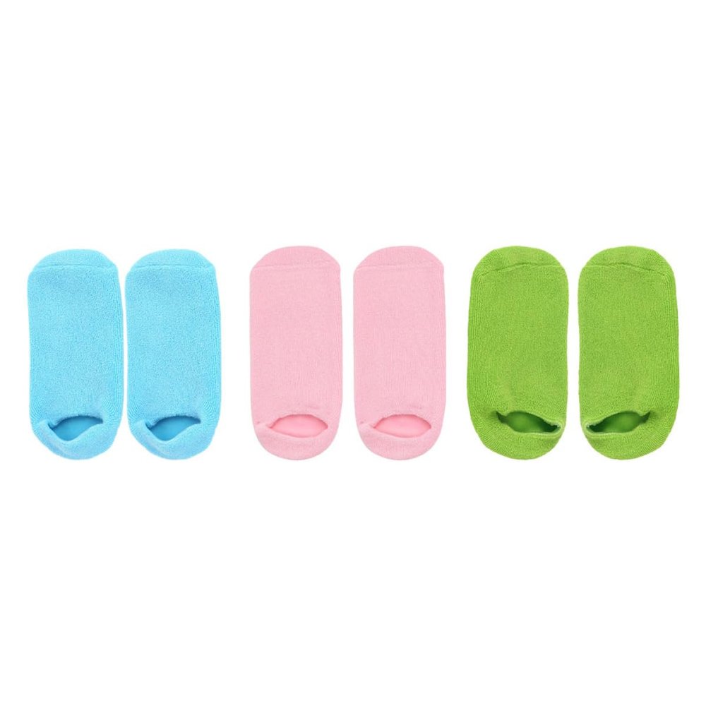 Ipetboom 3 Pairs Moisturizing Socks for Foot Care Universal Size Non-Slip Design Home Foot Therapy for Cracked Heels