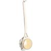 2-in-1 Shower Brush with Bath Flower Ball, Comfortable Nylon Soft Bristle Body Scrubber, Long Handle Back Washer with Hanging Rope, Clean and Relax(Milky White) view 1