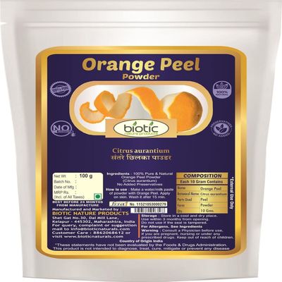 mericaa mall Natural Orange Peel Powder (Citrus Aurantium Dulcis) - 100g