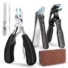 2026 Toenail Clippers for Thick Nails for Seniors, Nail Clippers for Men Angled Head, Toe Nail Clippers Slanted, Wide Jaw Opening with Catcher, Heavy Duty Ingrown Toenail Clippers Long Handle view 1