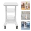 3-Tier Rolling Salon Cart with Wheels | ABS Beauty Storage Trolley with 2 Baskets & Instrument Tray - Professional Storage Cart for Spa, Clinic & Salon view 2