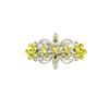 Faship Gorgeous Citrine Yellow Rhinestone Crystal Flora Hair Barrette Clip view 1