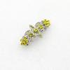 Faship Gorgeous Citrine Yellow Rhinestone Crystal Flora Hair Barrette Clip view 3