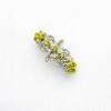Faship Gorgeous Citrine Yellow Rhinestone Crystal Flora Hair Barrette Clip view 4