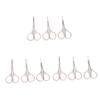XCHOKPDG 3sets Vibrissa Scissors Safety Tip Scissors -Pointed Scissors Nose Hair Scissors Round Scissor Eyebrow Hair Trimming Scissors Curved Round Trimmer Silver 3pcs*3/1105(3) view 1