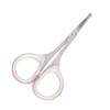 XCHOKPDG 3sets Vibrissa Scissors Safety Tip Scissors -Pointed Scissors Nose Hair Scissors Round Scissor Eyebrow Hair Trimming Scissors Curved Round Trimmer Silver 3pcs*3/1105(3) view 4
