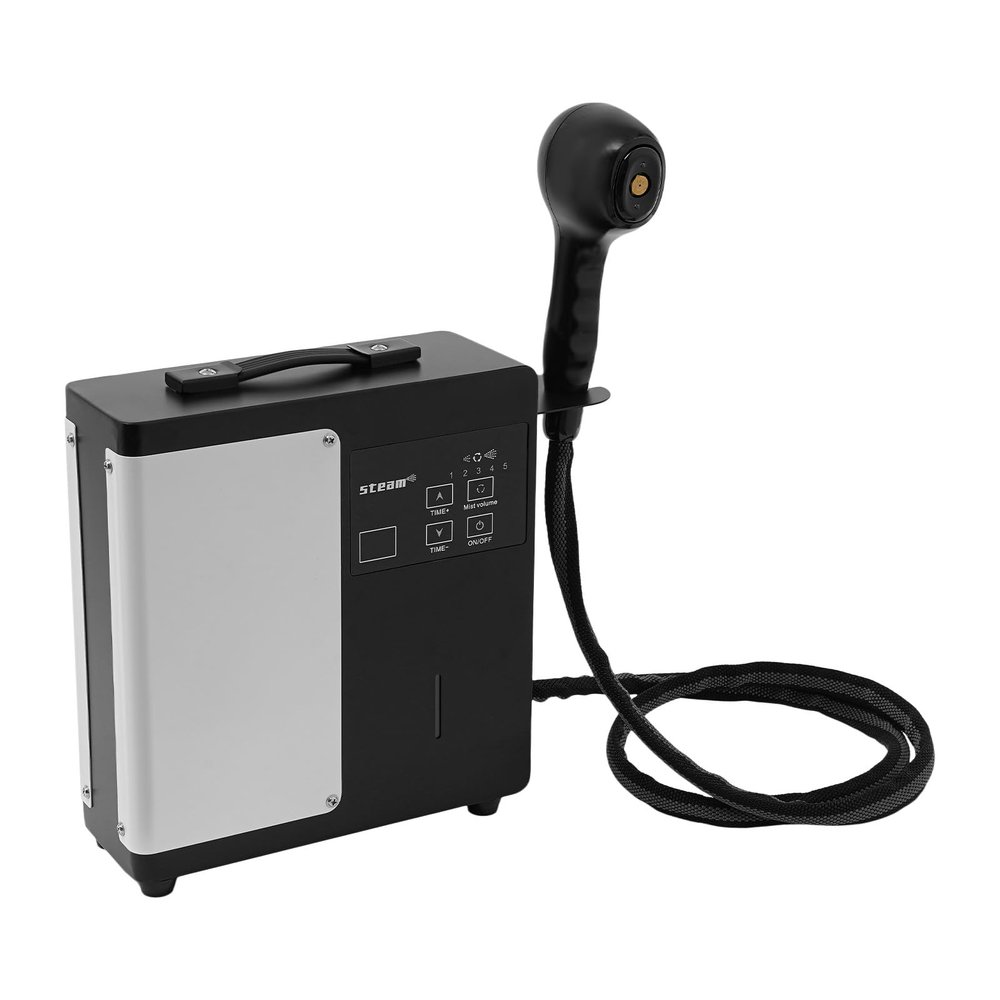 4-in-1 Hair Steamer for Black Hair Handheld, Multifunctional Hairs Steamer for Black Hair Digital Screen & Detachable Nozzle Nano Hairs Steamers for Deep Conditioning Personal Care at Home Salon