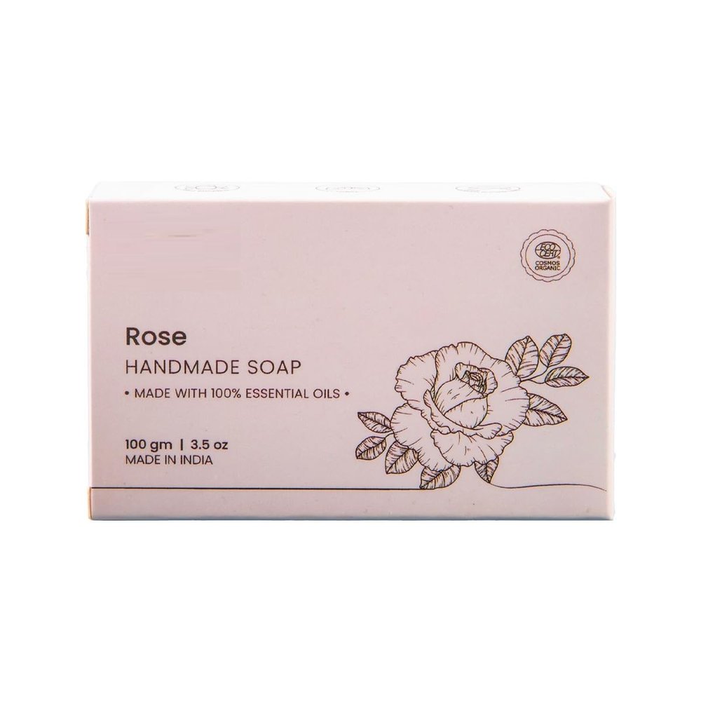 3.52oz Rose Bath Soap | ECOCERT Certified | Aromatic & Moisturizing for All Skin Types | 100g