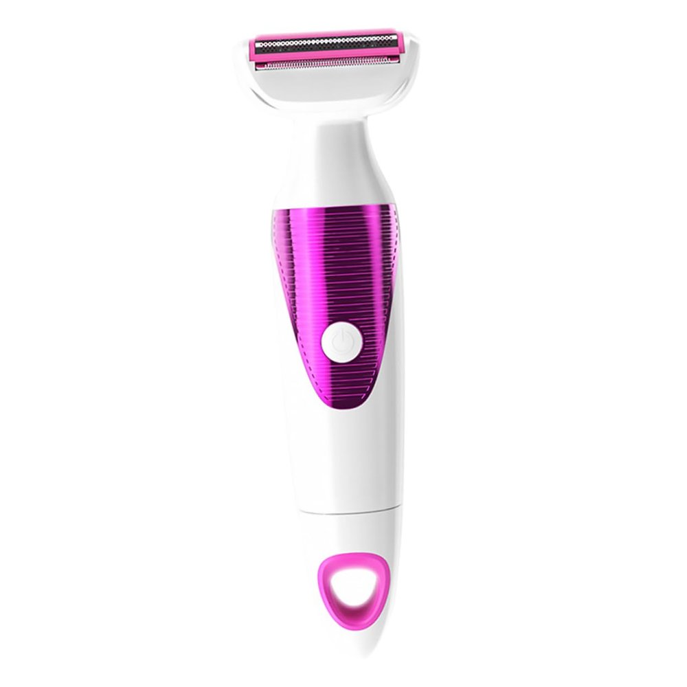 PartyKindom Multifunctional Electric Body Hair Remover with Base Women Depilator Eyebrow Trimmer and Facial Brush Portable Painless Ergonomic Design for Quick Hair Removal