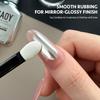 GAOY Gel Top Coat for Chrome Powder, Stick Powder for Flawness Chrome Finish, Clear No Wipe UV Light Cure, 16ml view 2